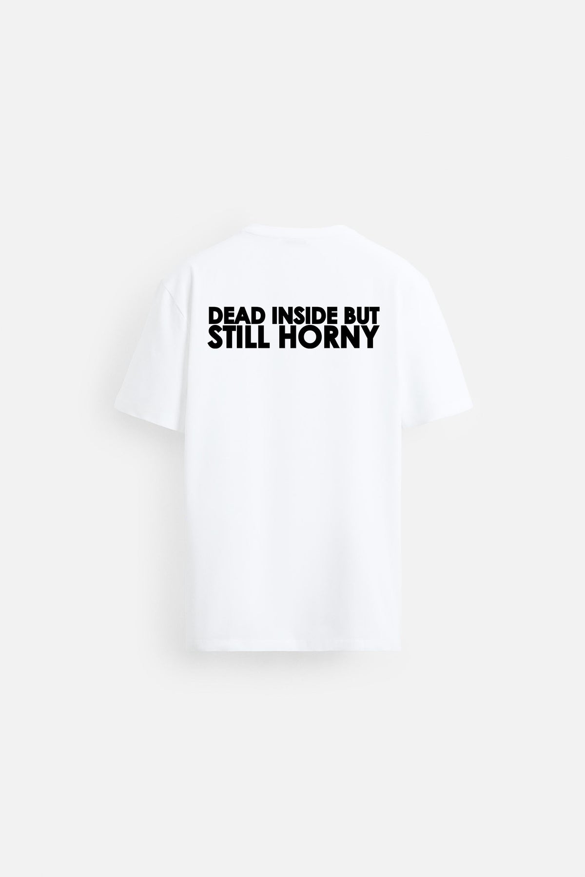 Dead Inside White Stretch Regular T-shirt
