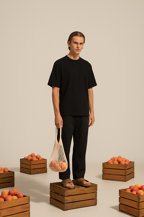 BAT BLACK LOOSE FIT T-SHIRT