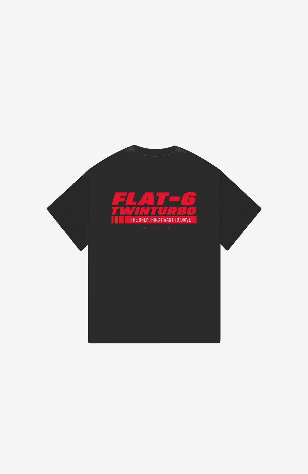 FLAT-6 VINTAGE BLACK OVERSIZED T-SHIRT