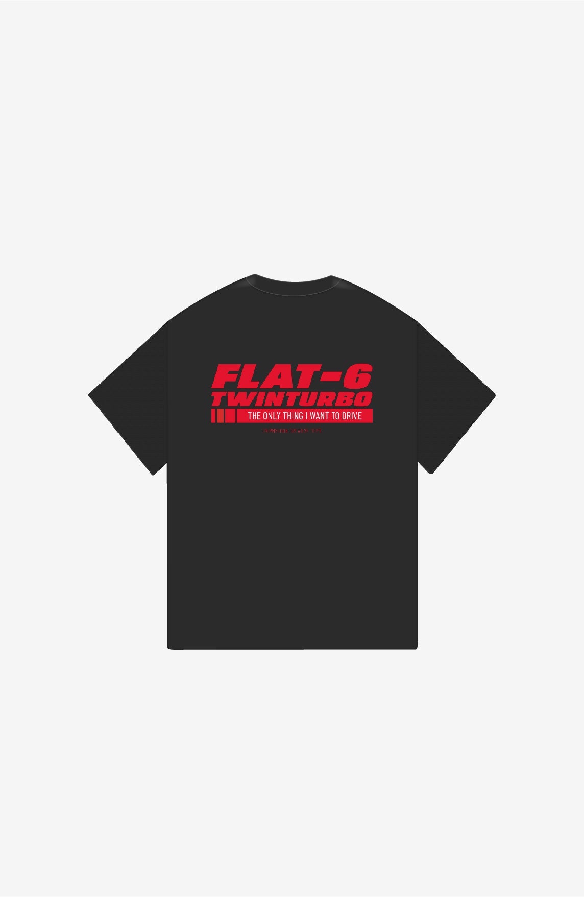FLAT-6 VINTAGE BLACK OVERSIZED T-SHIRT