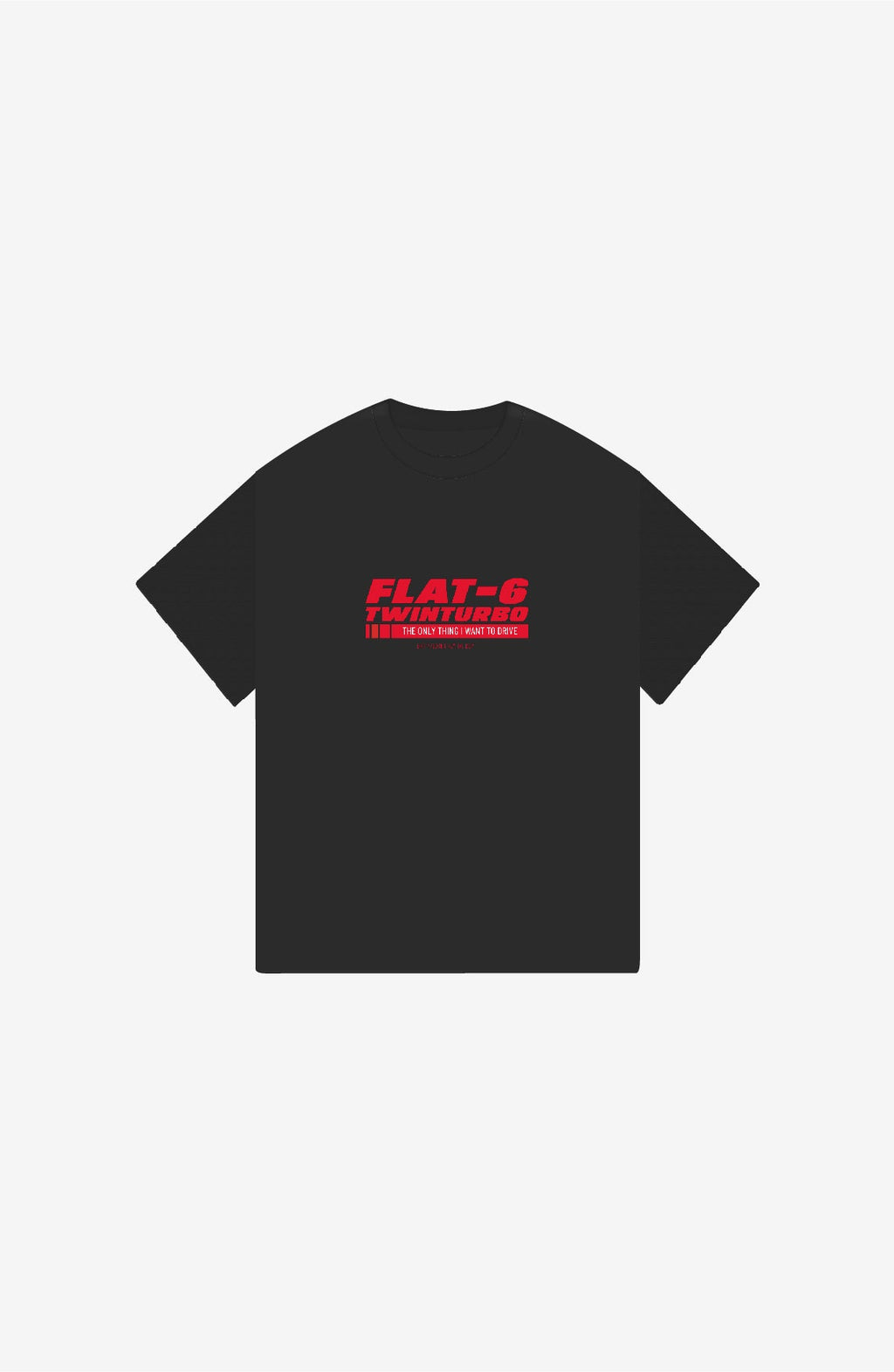 FLAT-6 VINTAGE BLACK OVERSIZED T-SHIRT