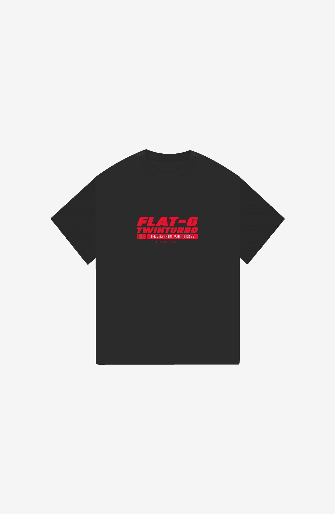 FLAT-6 VINTAGE BLACK OVERSIZED T-SHIRT