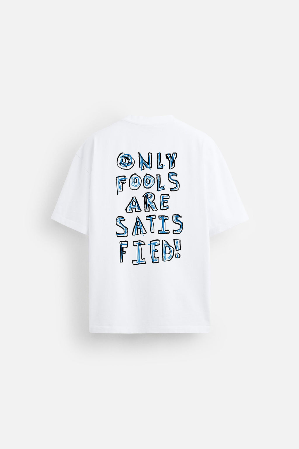 SATISFIED WHITE LOOSEFIT TSHIRT