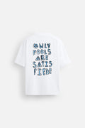SATISFIED WHITE LOOSEFIT TSHIRT