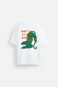 WHAT IF WHITE LOOSEFIT TSHIRT