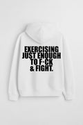 JUST ENOUGH WHITE OVERSIZED HOODIE
