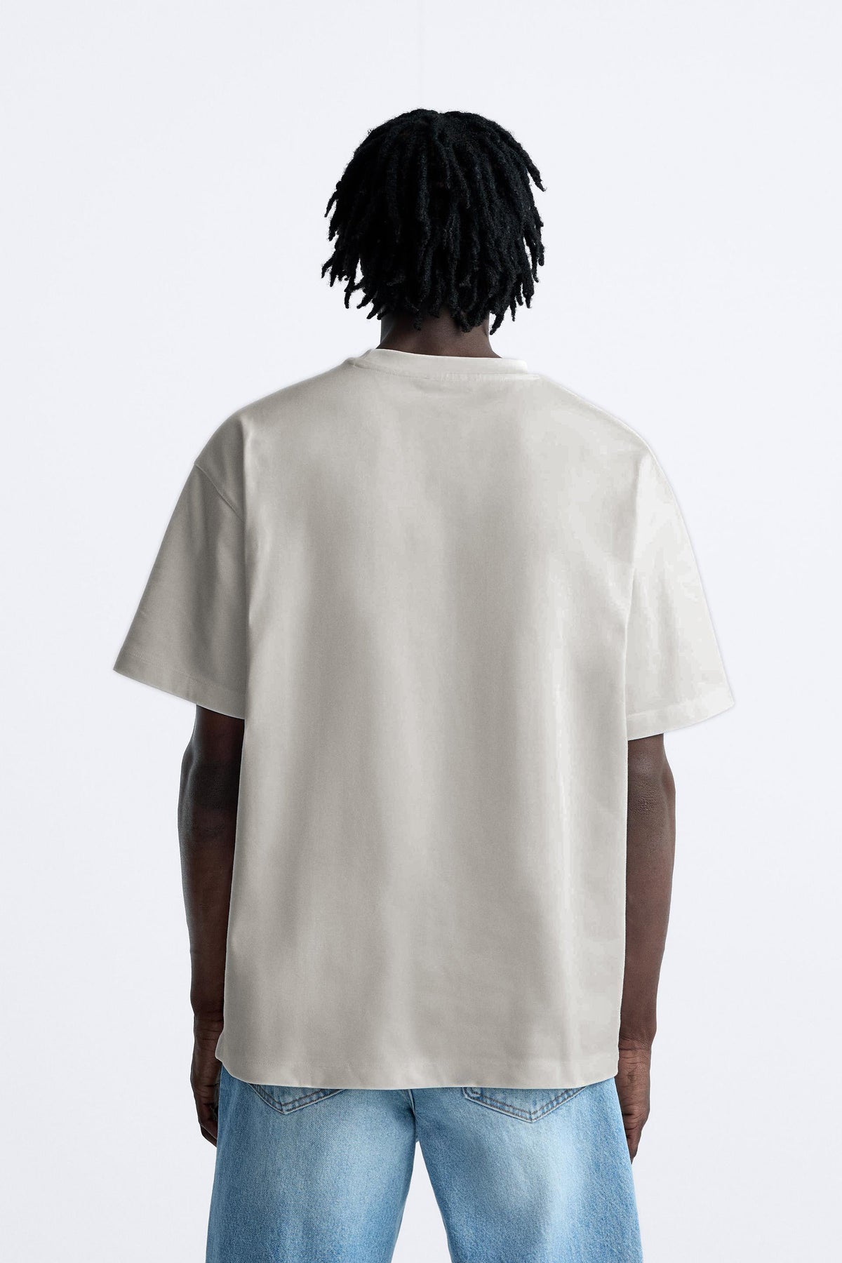 STEEL GREY PREMIUM LOOP KNIT TERRY OVERSIZED T-SHIRT