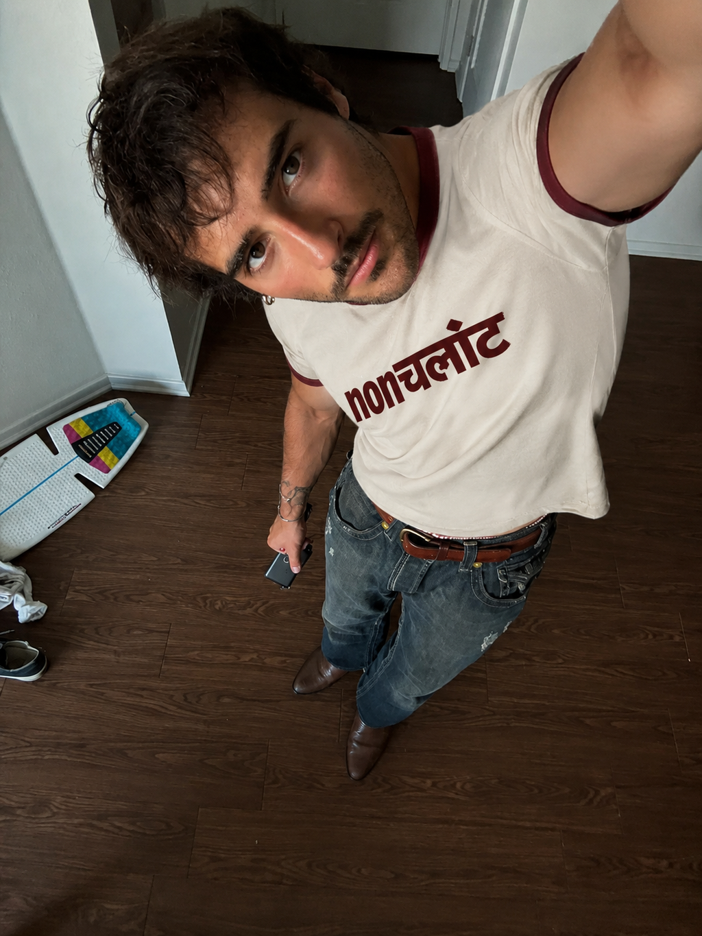 NONCHALANT UNISEX RINGER TSHIRT