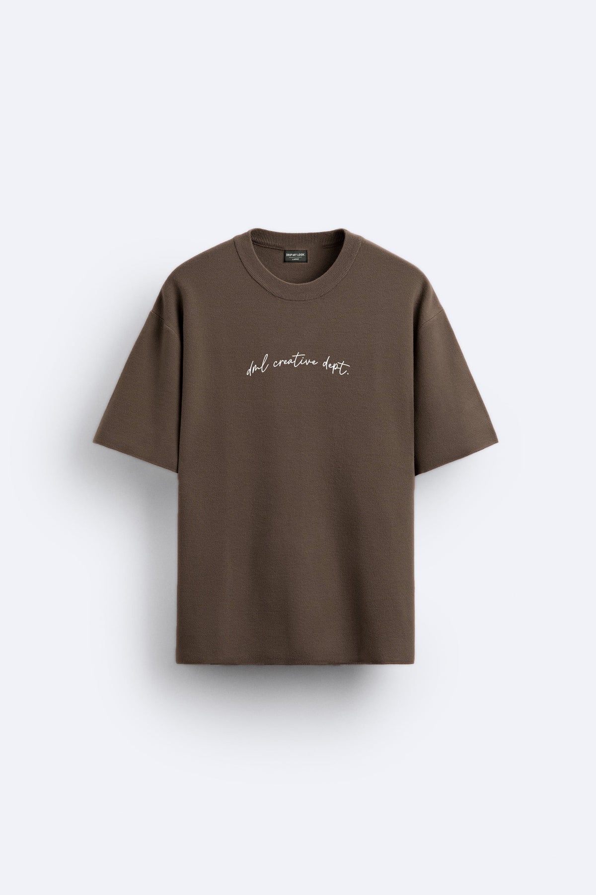 OPERATION DRIFT BROWN PREMIUM LOOP KNIT TERRY OVERSIZED T-SHIRT