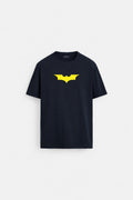 BATMAN UNISEX STRETCH NAVY TSHIRT