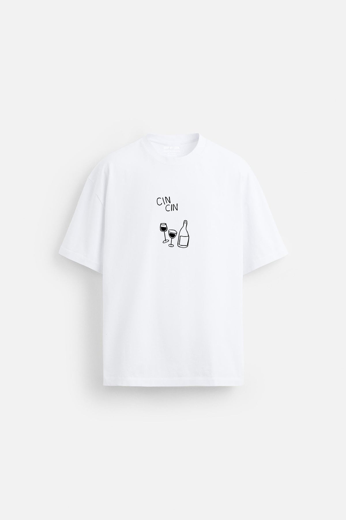 CIN CIN WHITE LOOSEFIT TSHIRT