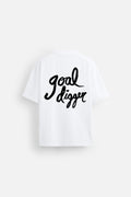 GOAL DIGGER WHITE LOOSEFIT TSHIRT