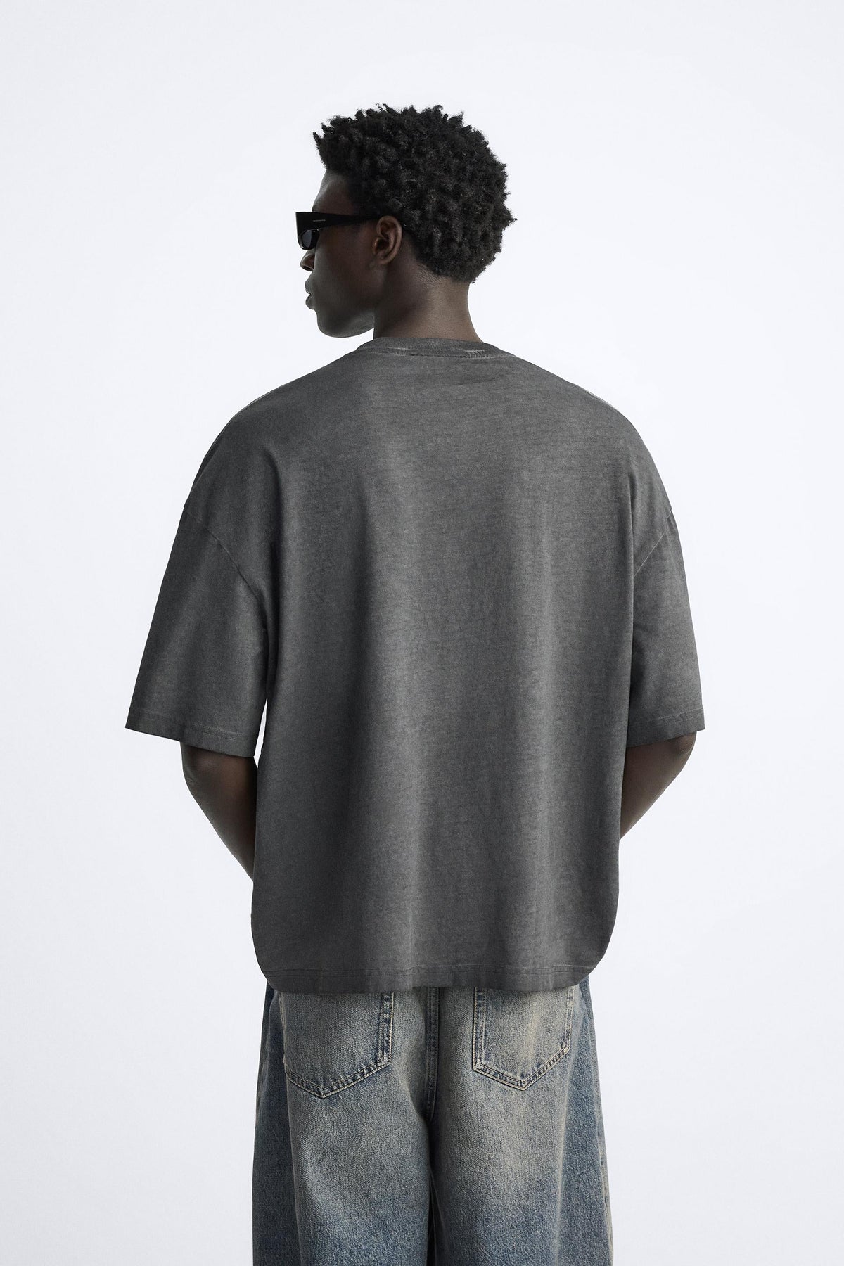 ROAD GREY ACID OVERSIZED T-SHIRT