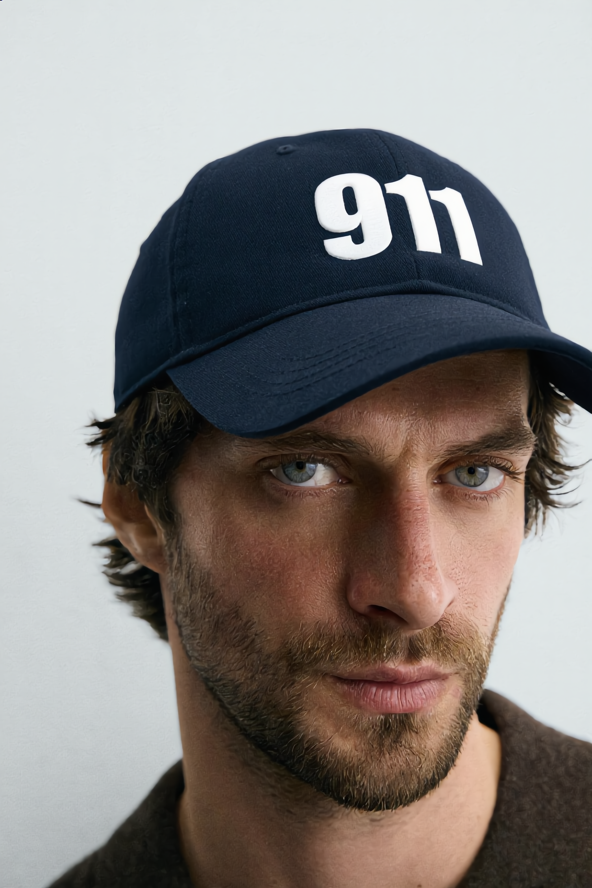 911 EMBROIDERY NAVY BASEBALL CAP
