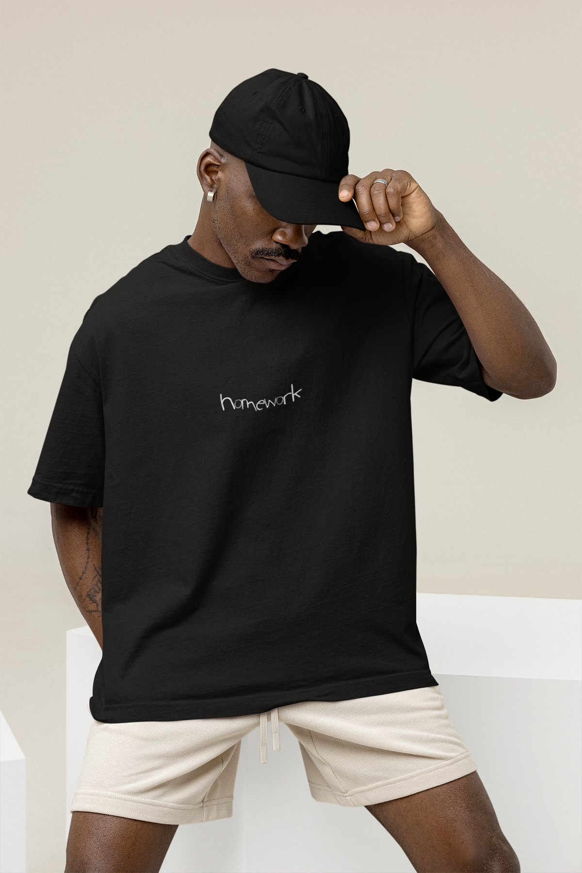 HOMEWORK BLACK OVERSIZED T-SHIRT
