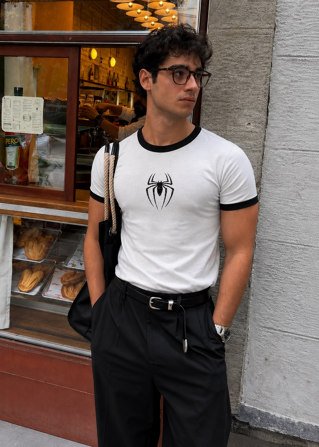 SPIDERMAN VINTAGE RINGER TSHIRT