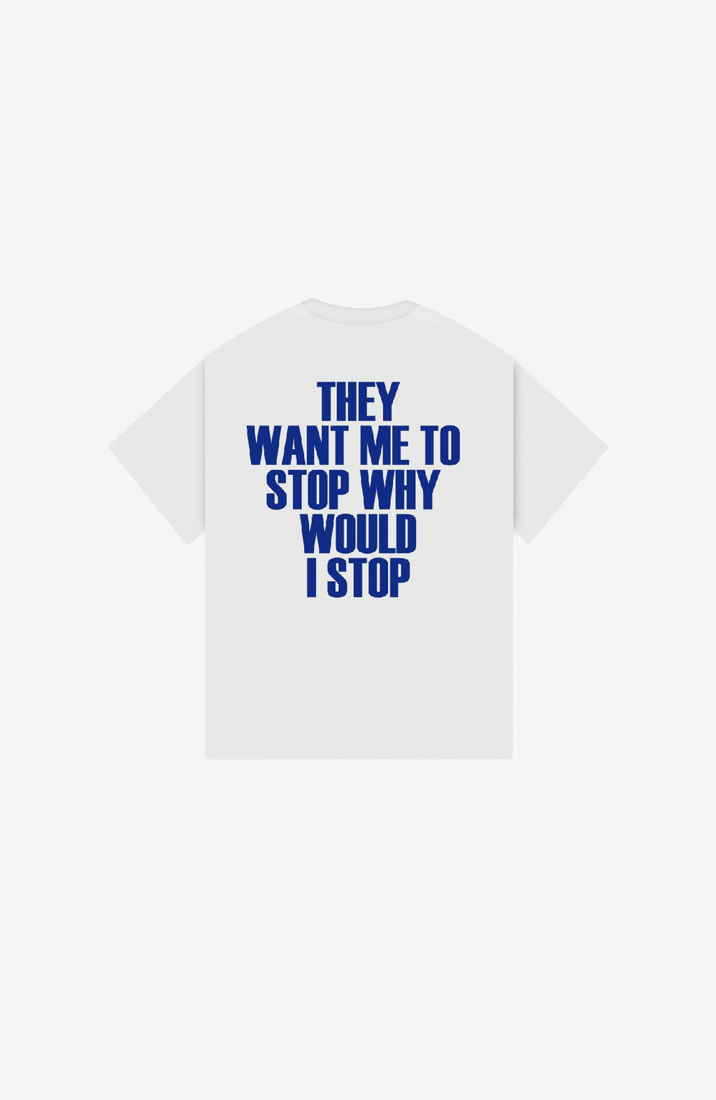 STOP WHITE OVERSIZED T-SHIRT