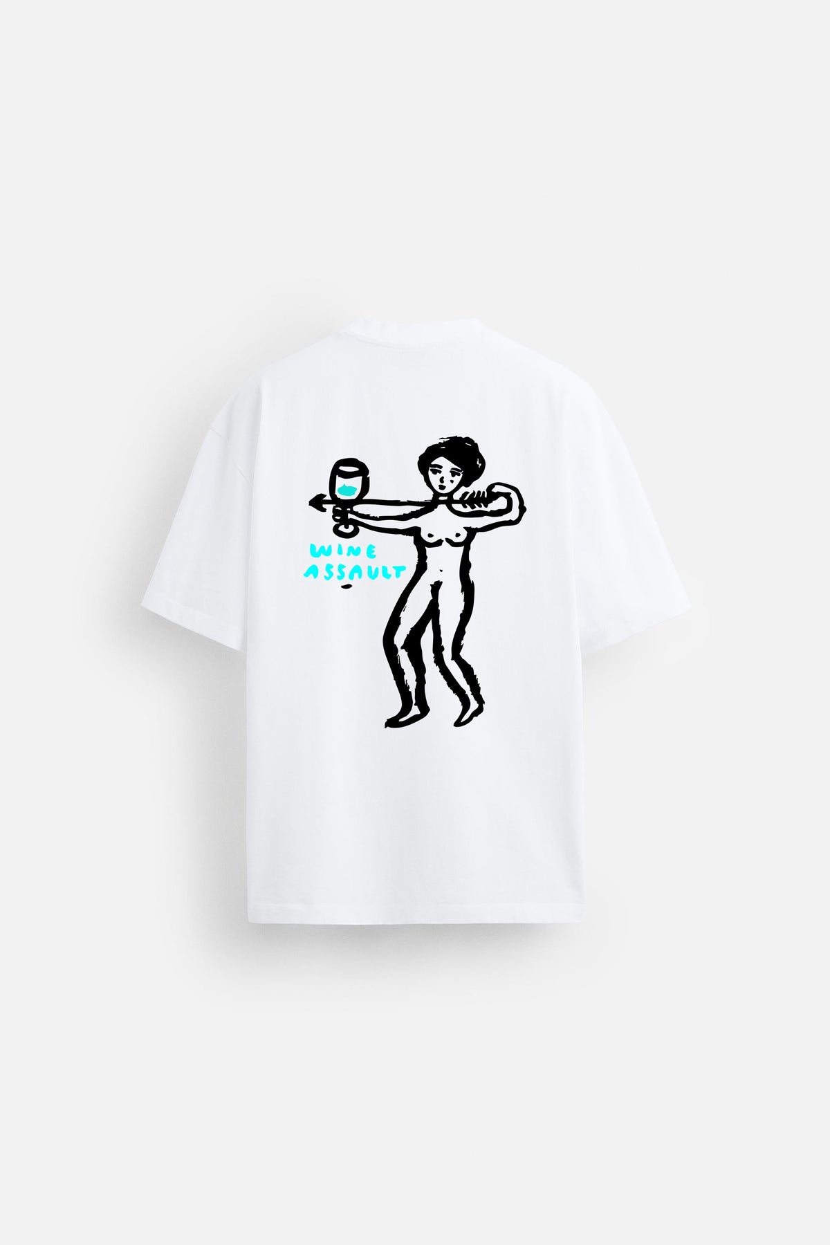 WINE ASSAULT WHITE LOOSEFIT TSHIRT